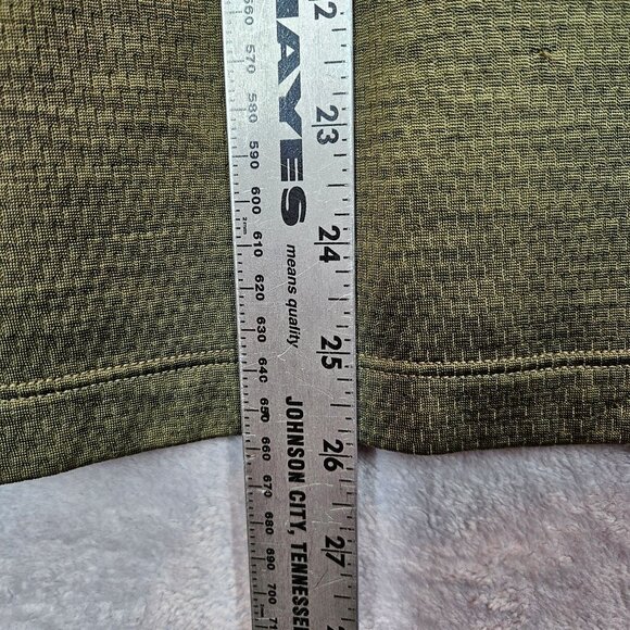 REI Womens Olive Green Quarter Zip Athletic Pullover Long Sleeve Made In USA - Picture 6 of 10